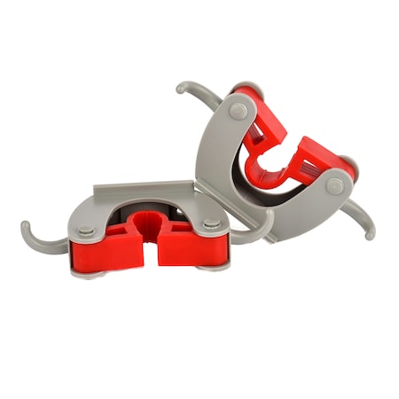 Alpine Industries Mop and Broom Holder, 1 Holder and 2 Hooks, PK2 498-1-D